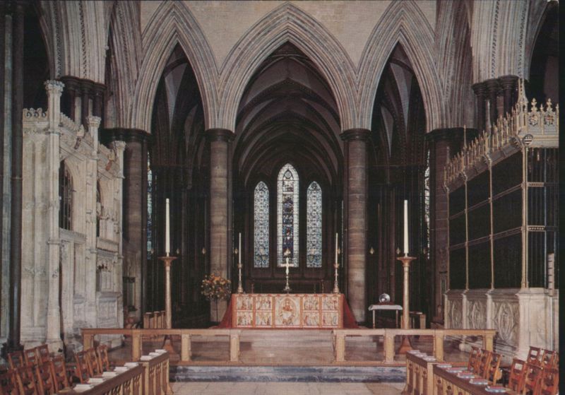 Salisbury Cathedral Interior, Early-English Architecture Great Britain