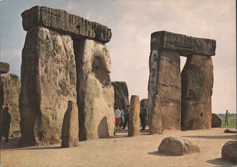 Stonehenge, Two Sarsen Trilithons and Bluestone Horseshoe United Kingdom