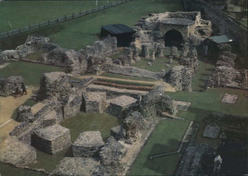 St. Augustine's Abbey, Canterbury, Kent. Bird's-eye view, looking north-east. United Kingdom