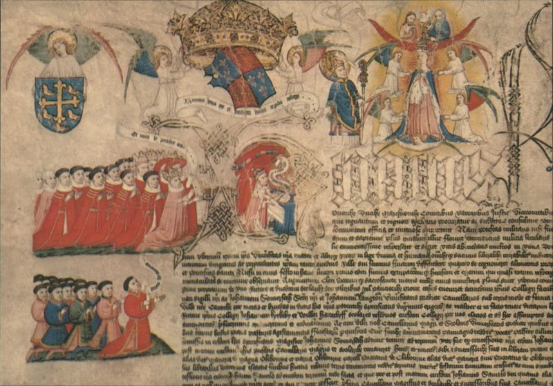 King's College Cambridge Founder's Charter 1446 Henry VI, Virgin & St Nicholas