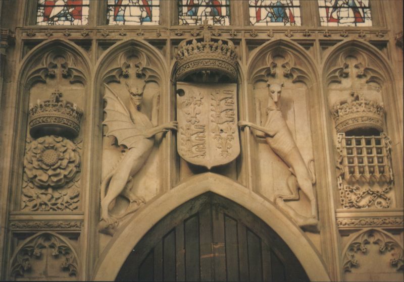 King's College Chapel, Cambridge: Henry VII Arms, Dragon & Greyhound England