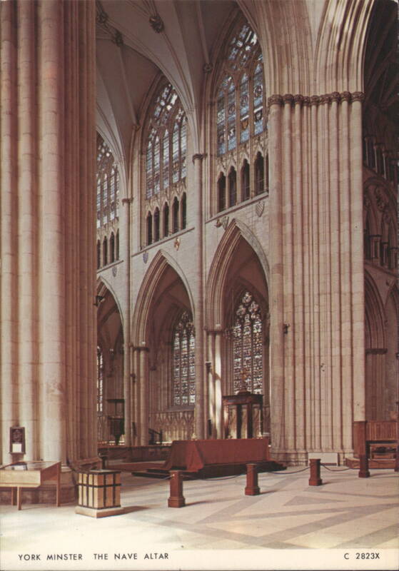 York Minster Nave Altar Interior, Stained Glass England