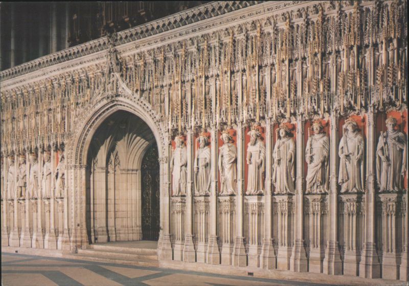 York Minster Choir Screen, Statues & Archway England
