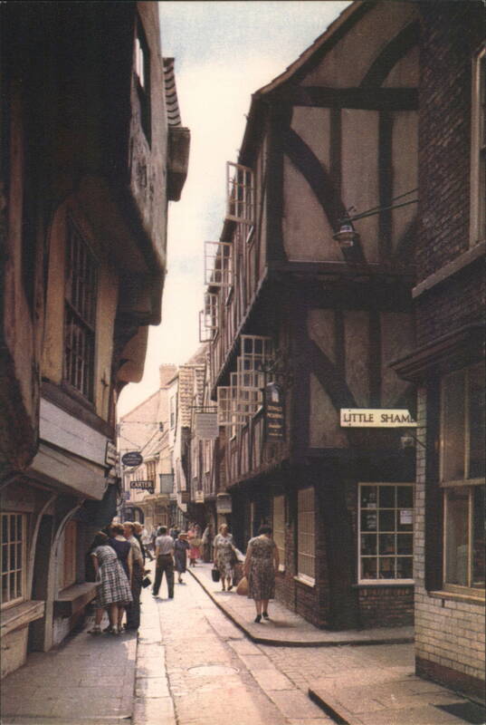The Shambles, York - Medieval Street with Overhanging Walls UK