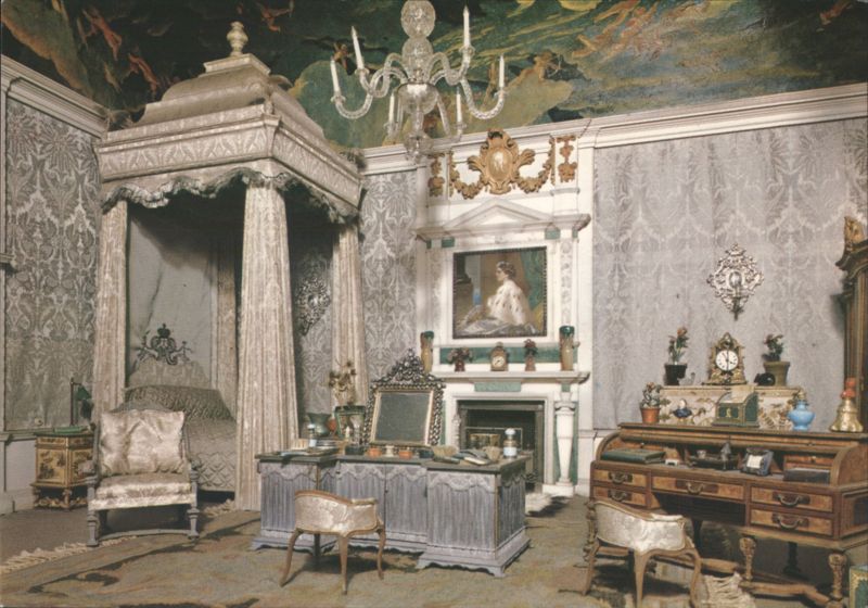 Queen Mary's Dolls' House, The Queen's Bedroom Windsor United Kingdom