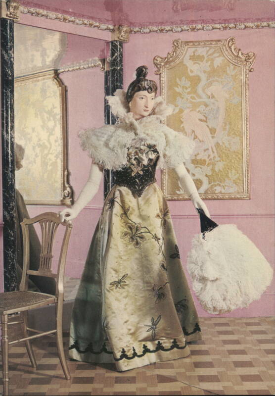 c.1899 Ball Dress & Feather Cape, Museum of Costume Bath United Kingdom