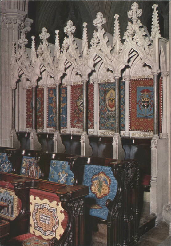 Wells Cathedral 14th Century Quire Stalls Embroideries United Kingdom