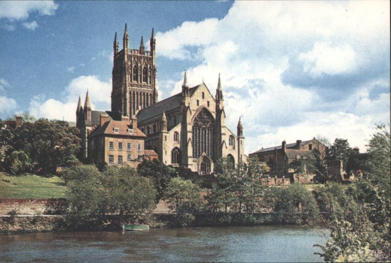 Worcester Cathedral & River Severn, England United Kingdom