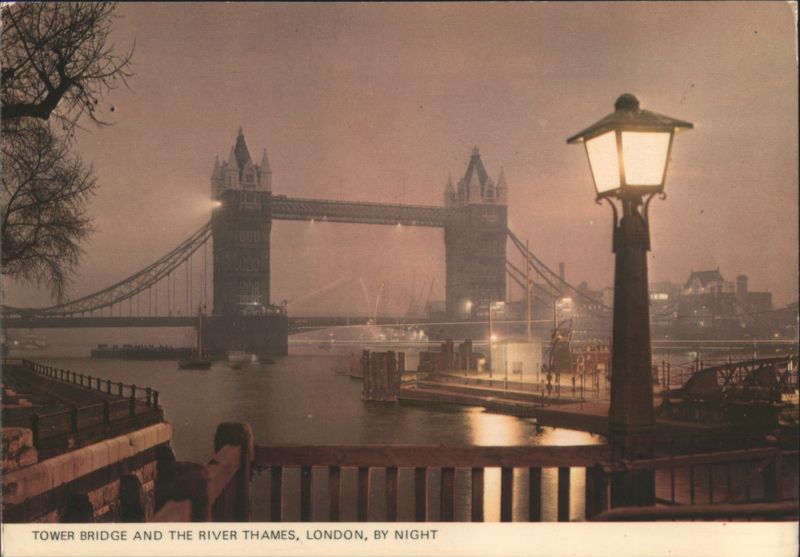 Tower Bridge and River Thames, London, By Night United Kingdom
