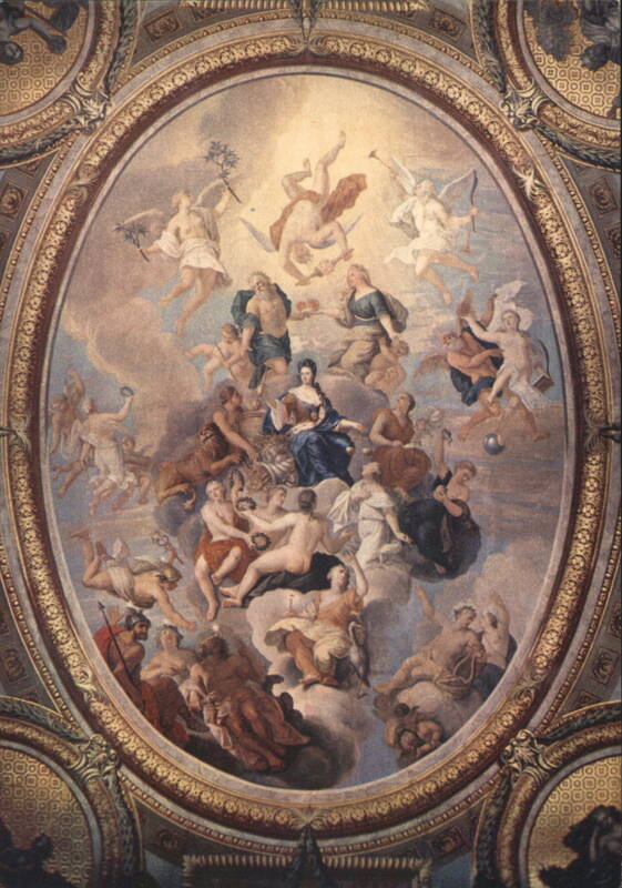 Ceiling of Queen's Drawing Room, Hampton Court Palace London United Kingdom