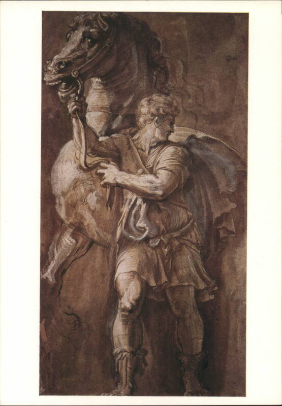Rubens: A Man Leading a Horse, British Museum Drawing