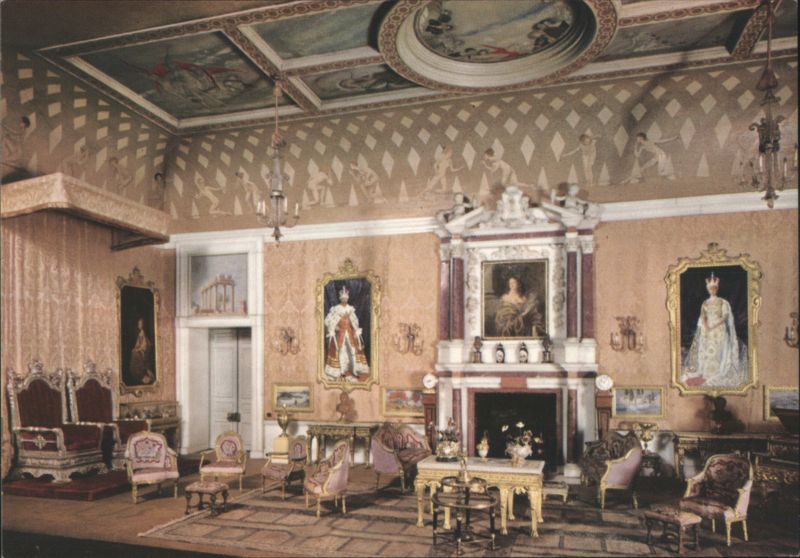 Queen Mary's Dolls' House, The Saloon, Windsor Castle England