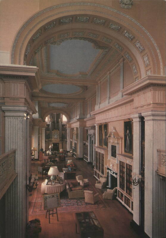 Blenheim Palace: The Long Library Showing Organ United Kingdom