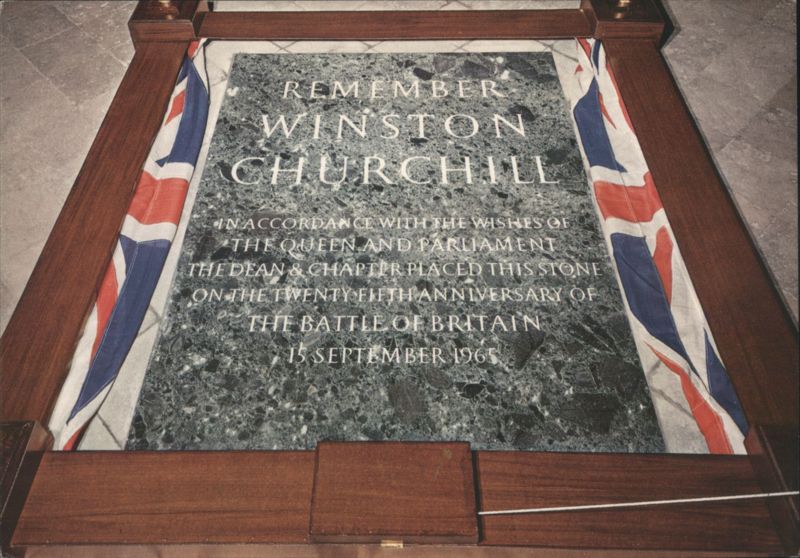 Winston Churchill Memorial Stone, Westminster Abbey London United Kingdom