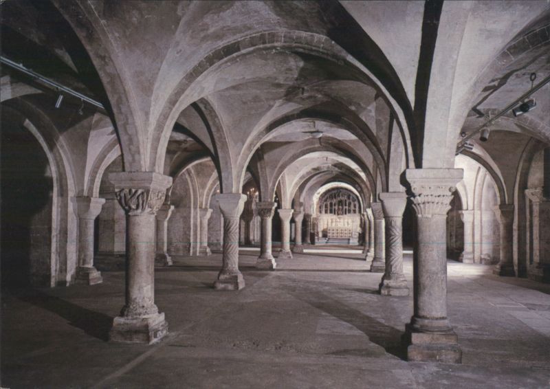 Canterbury Cathedral Norman Western Crypt Chapel Undercroft United Kingdom