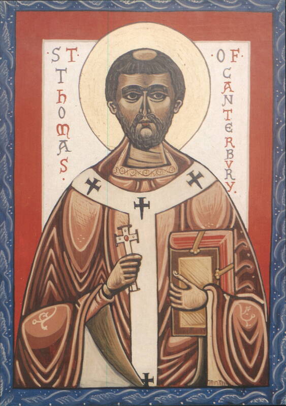 St. Thomas of Canterbury English Romanesque Icon Peter Murphy