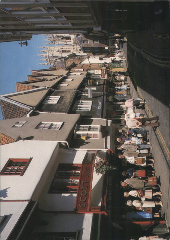 Low Petergate, York street scene with Minster England