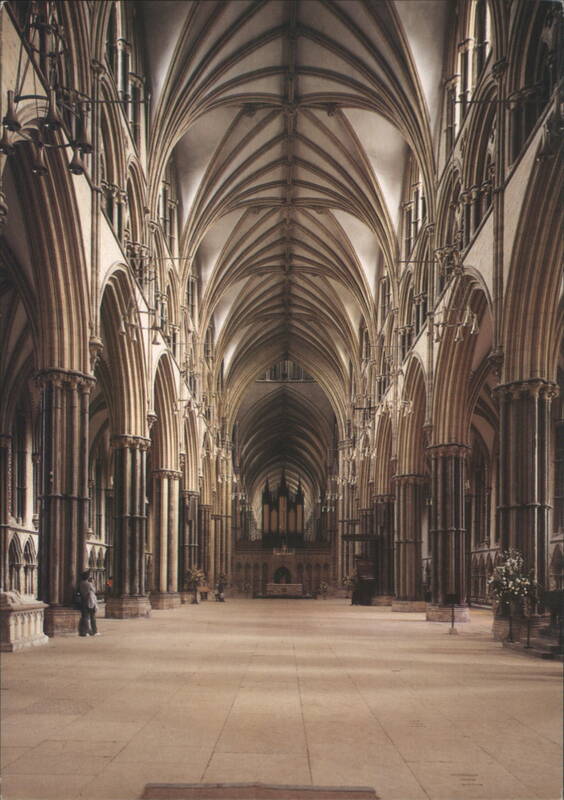 Lincoln Minster Nave looking East, England Lincolnshire