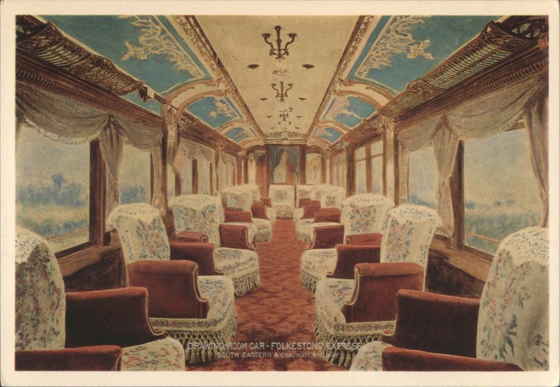 Drawing Room Car Folkestone Express, South Eastern & Chatham Railway
