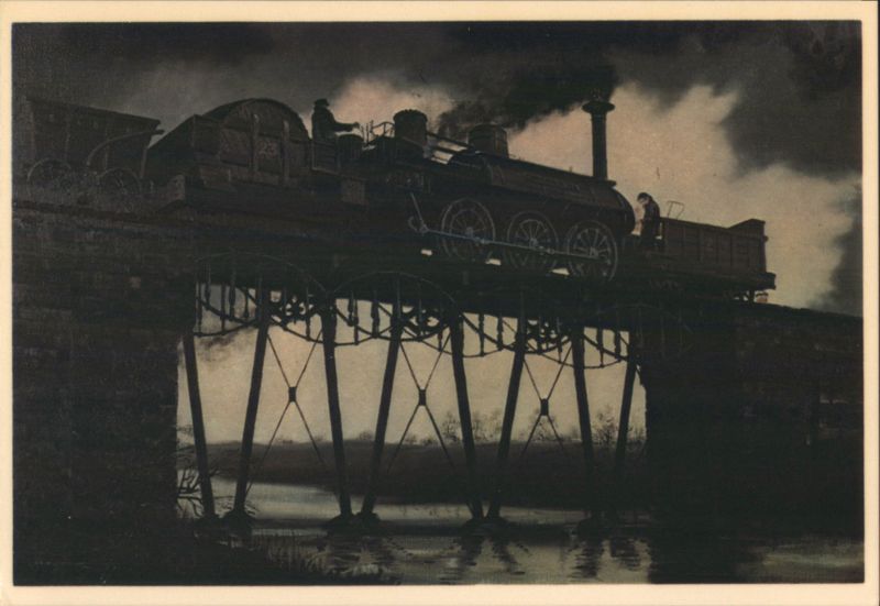 The Gaunless Bridge, Stockton & Darlington Railway Engine York England