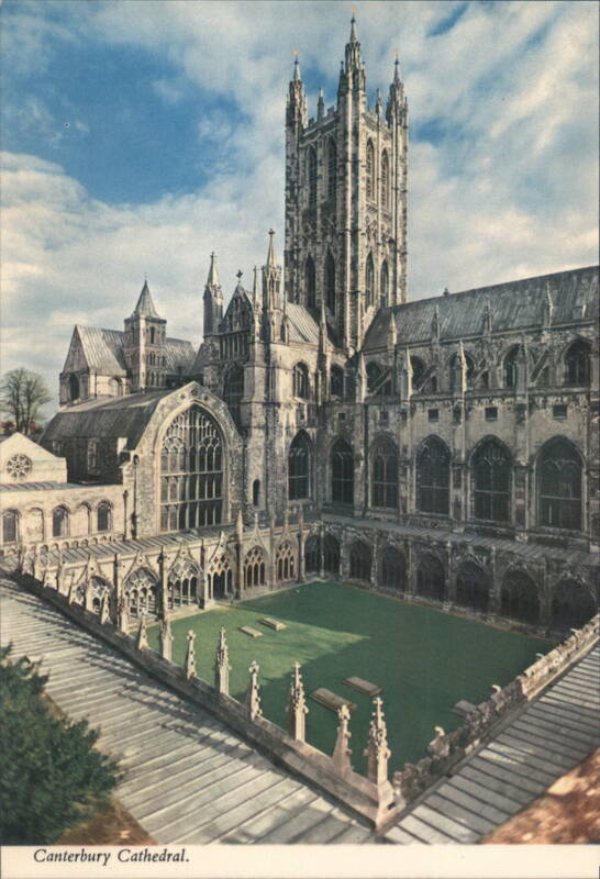 Canterbury Cathedral, Bell Harry Tower & Cloisters View United Kingdom