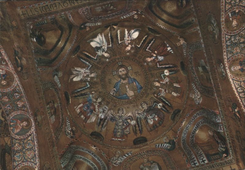 Palermo Palatine Chapel XII Century Dome Mosaic Italy
