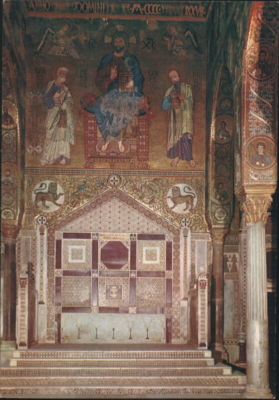 Palermo Palatine Chapel Royal Throne XII Century Mosaics Italy