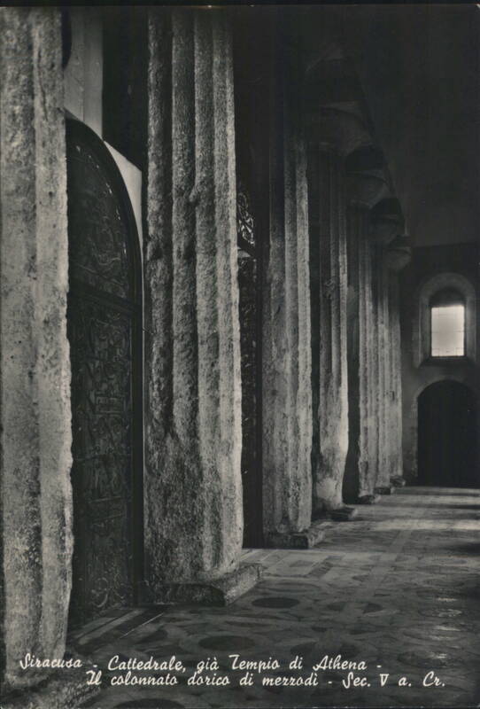 Siracusa Cathedral, formerly Temple of Athena, 5th Century BC Doric Colonnade Italy