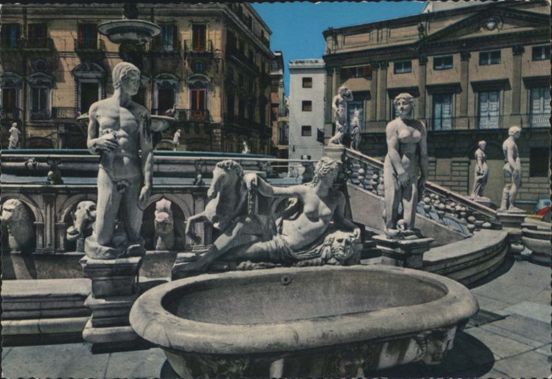Piazza Pretoria, Queen Giovanna Fountain Palermo Italy