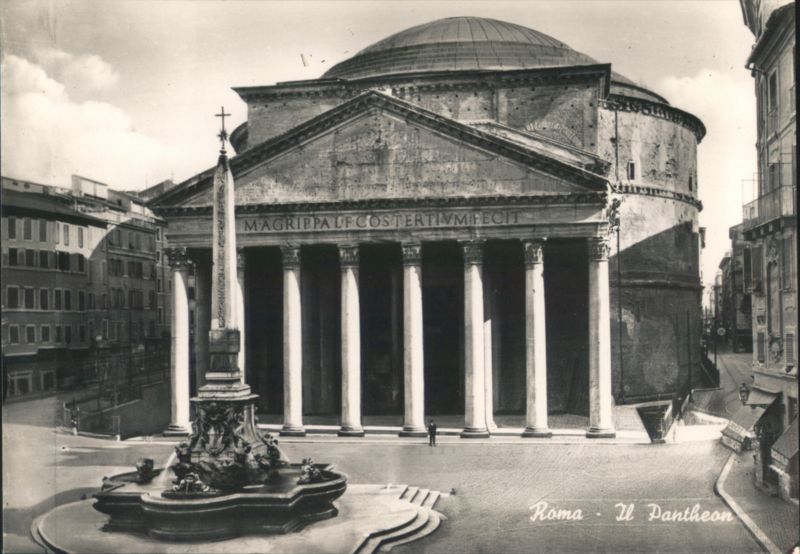 Pantheon with Fountain and Obelisk, Rome Italy