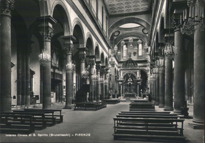 Interior of Santo Spirito Church (Brunelleschi) Florence Italy