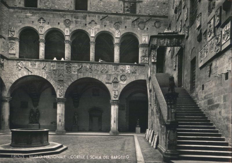 Bargello National Museum Courtyard & Staircase, Florence Italy