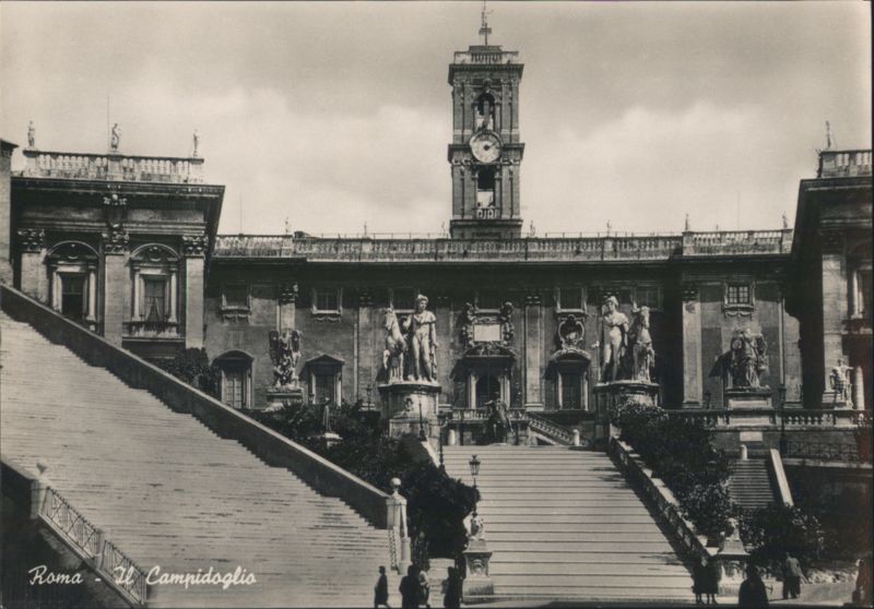 Roma Il Campidoglio, Palazzo Senatorio & Cordonata Staircase Italy