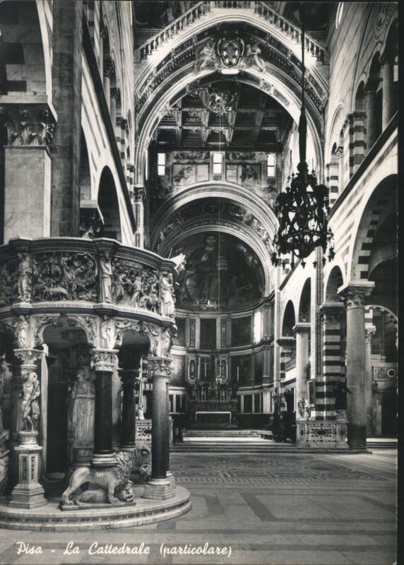 Pisa Cathedral Interior, Giovanni Pisano Pulpit Italy