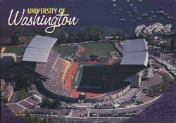 University of Washington Stadium, Lake Washington Postcard