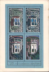 Four Bay Windows, Architectural Study, Adam Kropin Postcard