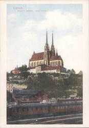 BRNO Petrov s dómem. (Jižní strana) Postcard