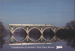 Amtrak Colonial Train Rappahannock River Bridge VA Postcard