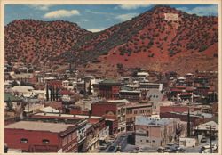 Bird's-Eye View of Historic Bisbee, Arizona Copper Mining Town Postcard