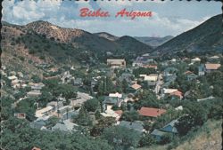 Bisbee, Arizona Town View from Skyline Highway 80 Bypass Postcard