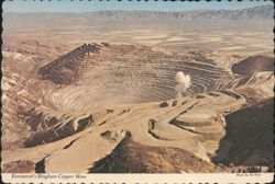 Kennecott's Bingham Copper Mine, Blasting, Utah Postcard