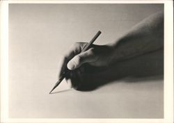 Herbert Bayer Self-Portrait, Hand Holding Pencil, 1937 Postcard