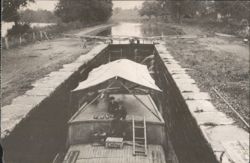 C & O Canal Boat Locking Through, c. 1920 Postcard