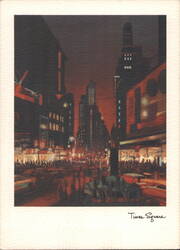 Times Square Night Scene, Broadway, New York City Postcard