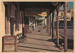 O.K. Corral Covered Boardwalk, Allen Street Postcard