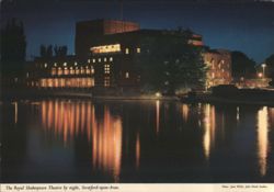 Royal Shakespeare Theatre by Night, Stratford-upon-Avon Postcard