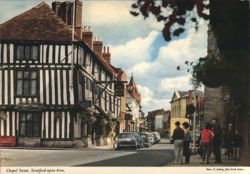 Chapel Street, Stratford-upon-Avon, Half-Timbered Buildings Postcard