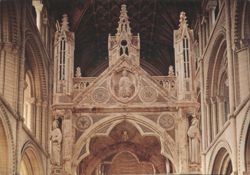 Peterborough Cathedral Ciborium, Derbyshire Alabaster Postcard