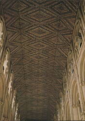 Peterborough Cathedral Norman Painted Wooden Ceiling Postcard