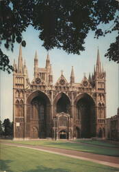 West Front, Peterborough Cathedral Postcard